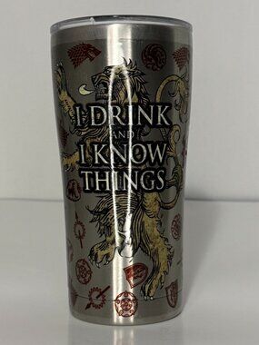 Tervis Game of Thrones I Drink and I Know Things Tumbler 20oz Stainless w Lid